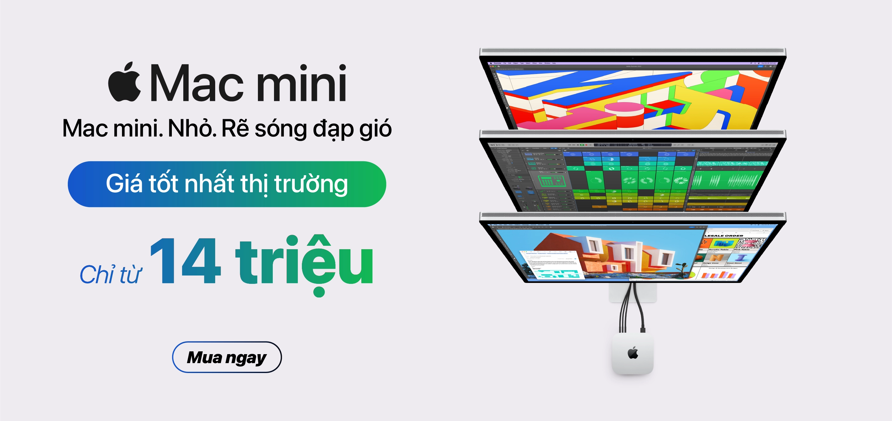 SỞ HỮU MAC MINI M4 CHỈ TỪ 14 TRIỆU