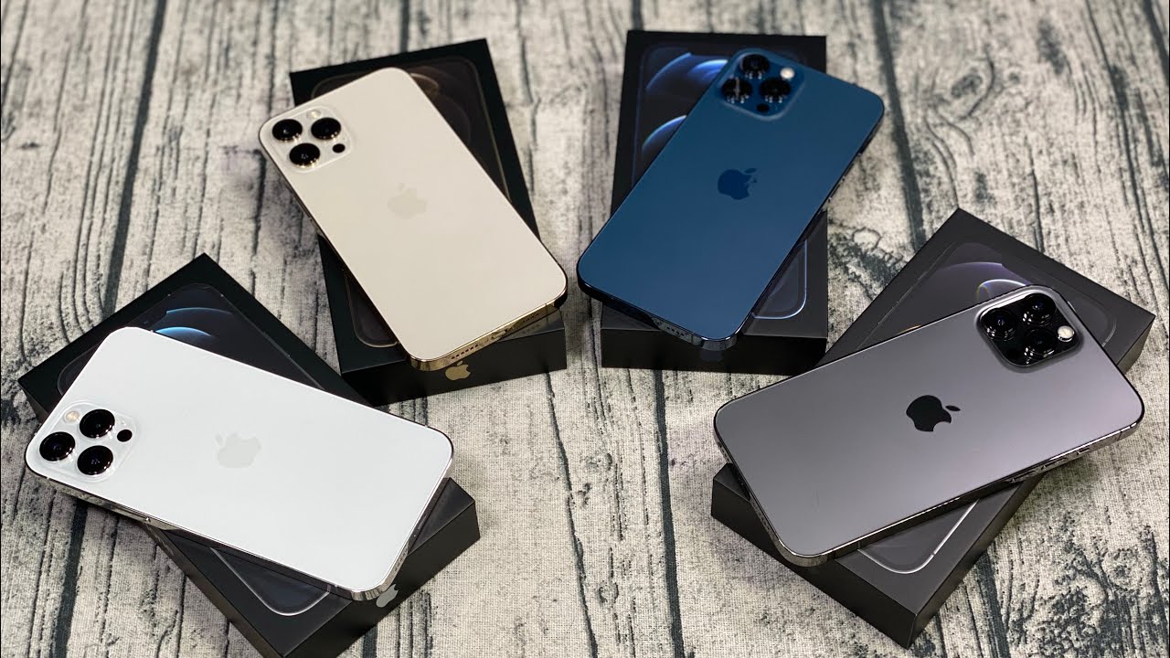 Cả iPhone 12 Pro Max và iPhone 12 Pro đều có 4 màu Graphite, Silver, Gold và Pacific Blue