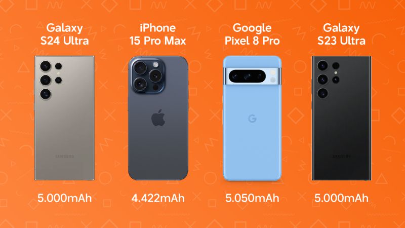Thời lượng pin của Galaxy S24 Ultra so với các mẫu điện thoại khác